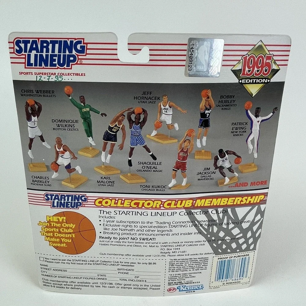 Starting Lineup 1995 David Robinson San Antonio Spurs Figure Hall Of Fame 50